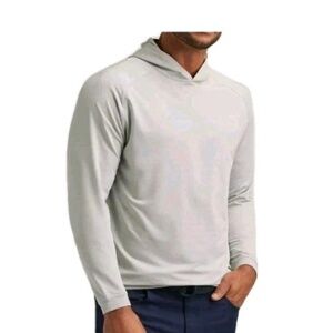 NWT Peter Millar Men's Crown Sport Pine Performance Hoodie Size L  British Gray